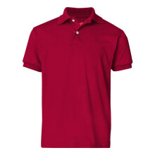 (S, Deep Red) Hanes Youth Ecosmart Jersey Polo