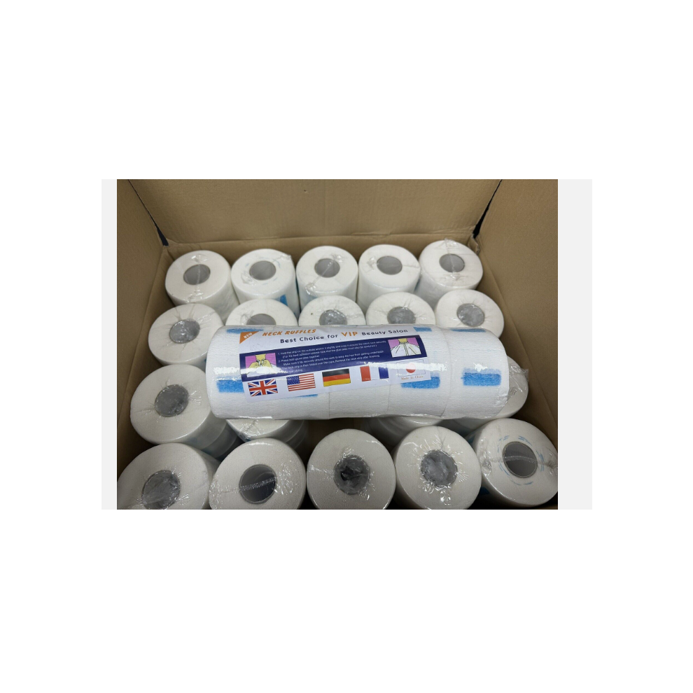 Nmb Neck Paper Roll Full Box For Barber Salon By Nm Beauty White