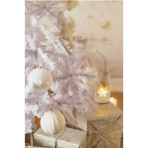 400 Tips Pine Artificial Slim Christmas Tree - Large - 6ft - White 1
