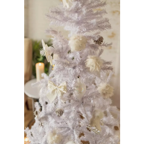 400 Tips Pine Artificial Slim Christmas Tree - Large - 6ft - White 2