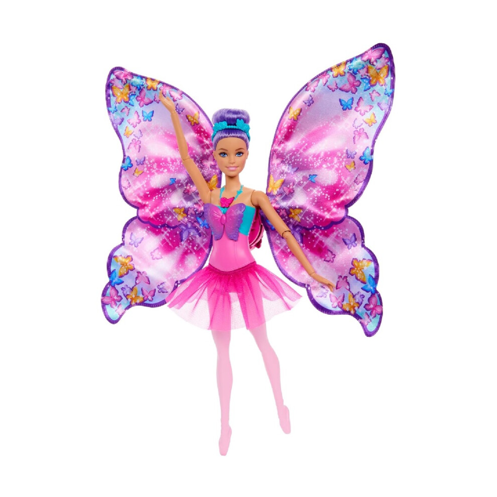 Barbie Dance And Flutter Doll: 2-In-1 Dancer To Butterfly Transformation With Giant Wings