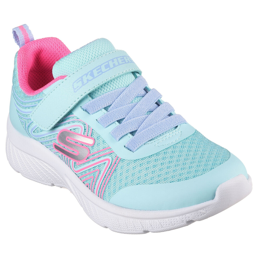 Skechers Microspec Plus Girls Shoe | Aqua/Pink | All Sizes