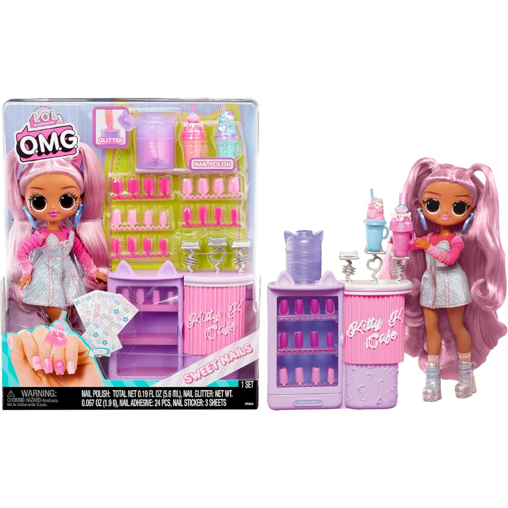 Character Options L.o.l. Surprise Omg Sweet Nails Kitty K Caf? With 15 Surprises