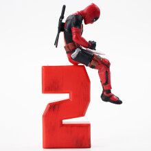 (C with Box) 7-10cm Marvel Avengers Deadpool X-Men Corps with Sword Weapons Number Mini Model Toys Dolls