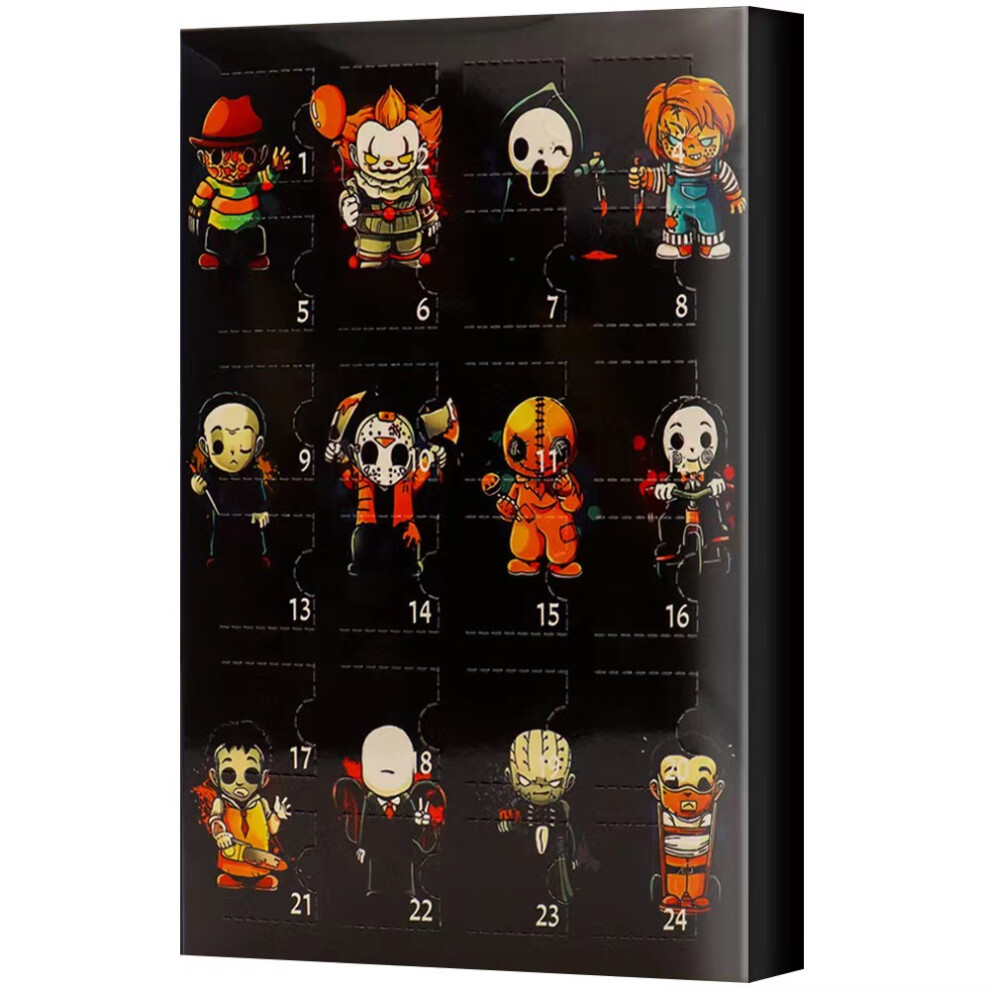 (B) New Scary Jack Skull Horror Calendar Box Halloween Advent Countdown Calendar