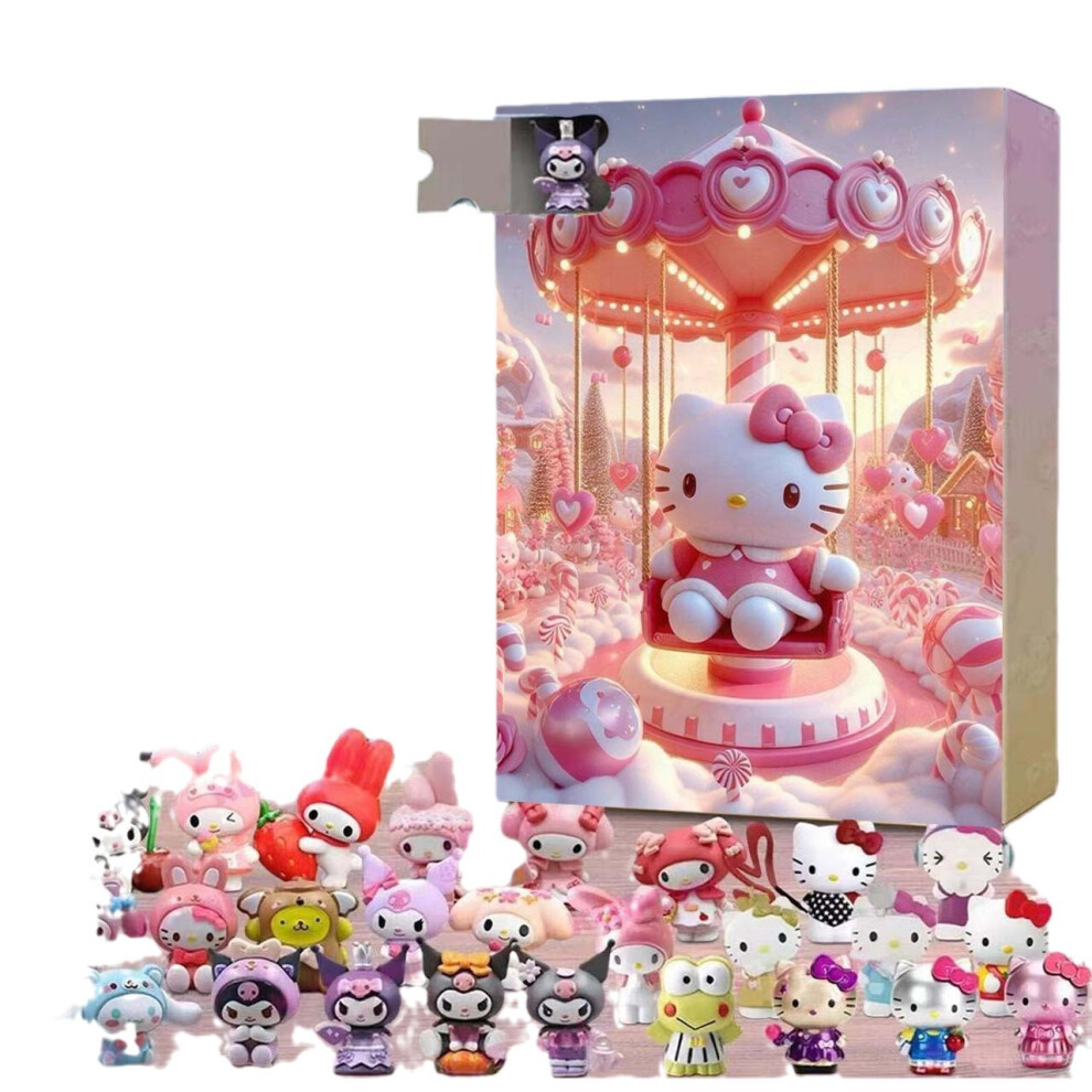 (Sanrio new model) New Hello Kitty Countdown Calendar Box Sanrio 24-hole Christmas Calendar