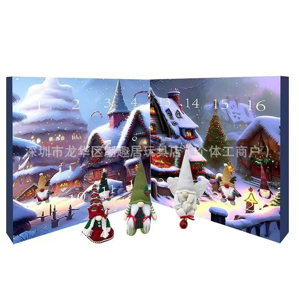 (A) Halloween Gnome Advent Calendar Halloween Gnome Countdown Advent Calendar Box Blind