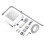 AICA Modern Square Chrome Exposed Thermostatic Mixer Shower Head Handheld 6