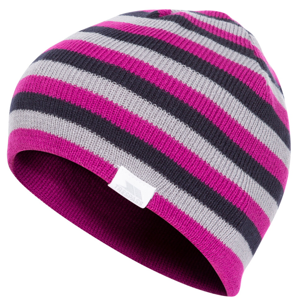 (8/10, Purple Orchid) Trespass Kids' Reversible Beanie Hat Reagan