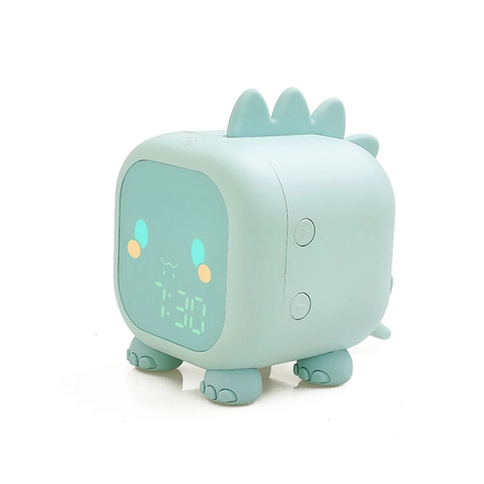 () Kids Alarm Clock Cute Dinosaur Digital Alarm For Kids Bedside Clock Children Sleep Trainier Wake Up Night Gifts Green/Light