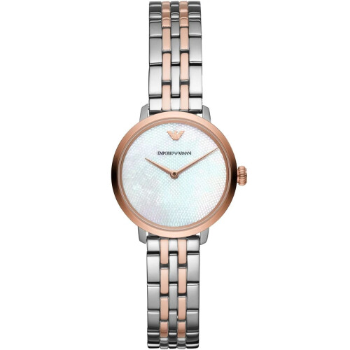 Armani ARMANI AR11157 WOMEN'S WATCH SILVER ROSE GOLD STRAP WHITE DIAL 1