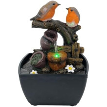 Mini Robins Water Fountain Home Decor Indoor Nature's Beauty