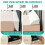 Costway Queen Size Bed Wedge Pillow with Side Pocket Triangle Filler 152cm 5