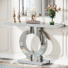 Tribesigns 43-Inch Mirrored Console Table, Modern Entryway Table