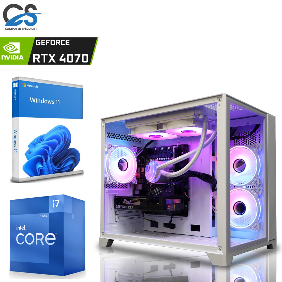 (Intel i5 12400F, 8GB NVIDIA RTX 4060) Gaming PC i7 12700F 32GB DDR4 1TB M.2 RTX 4070 W11