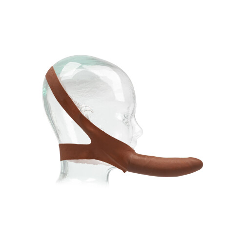CalExotics Accommodator Dong | Face Strap On Dildo | Brown Amazing Oral Pleasure 1