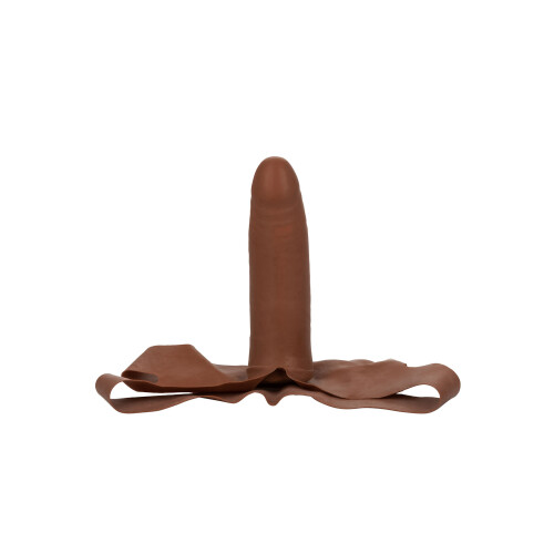 CalExotics Accommodator Dong | Face Strap On Dildo | Brown Amazing Oral Pleasure 2