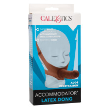 CalExotics Accommodator Dong | Face Strap On Dildo | Brown Amazing Oral Pleasure