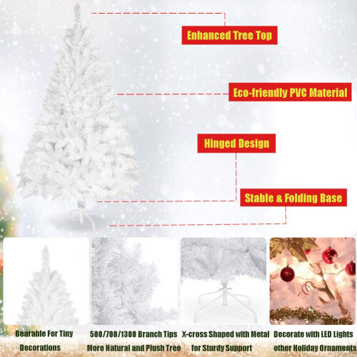 (6 FT) Christmas Tree with LED Lights Artificial Pre Lit 2