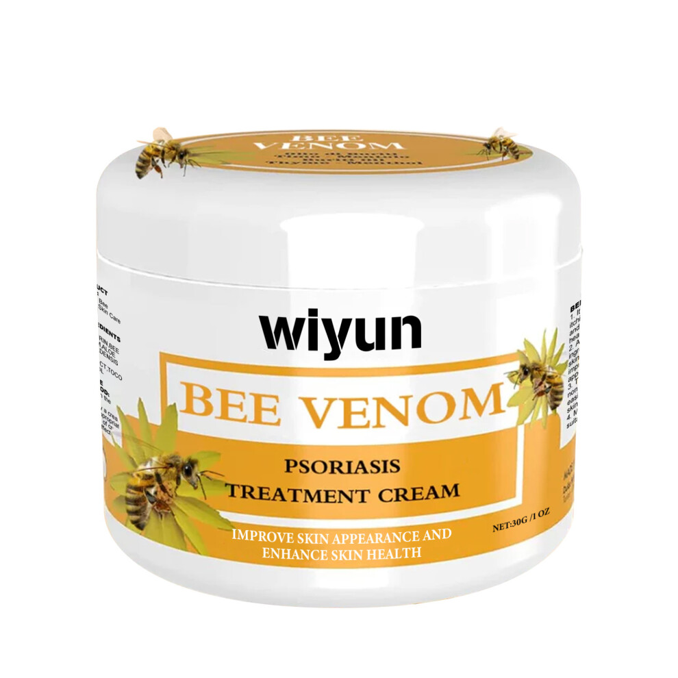 Cream Bee Venom Psoriasis - Professional Soothing Treatment For Psoriasis & Eczema, Relieves Itching & Dryness, 30G