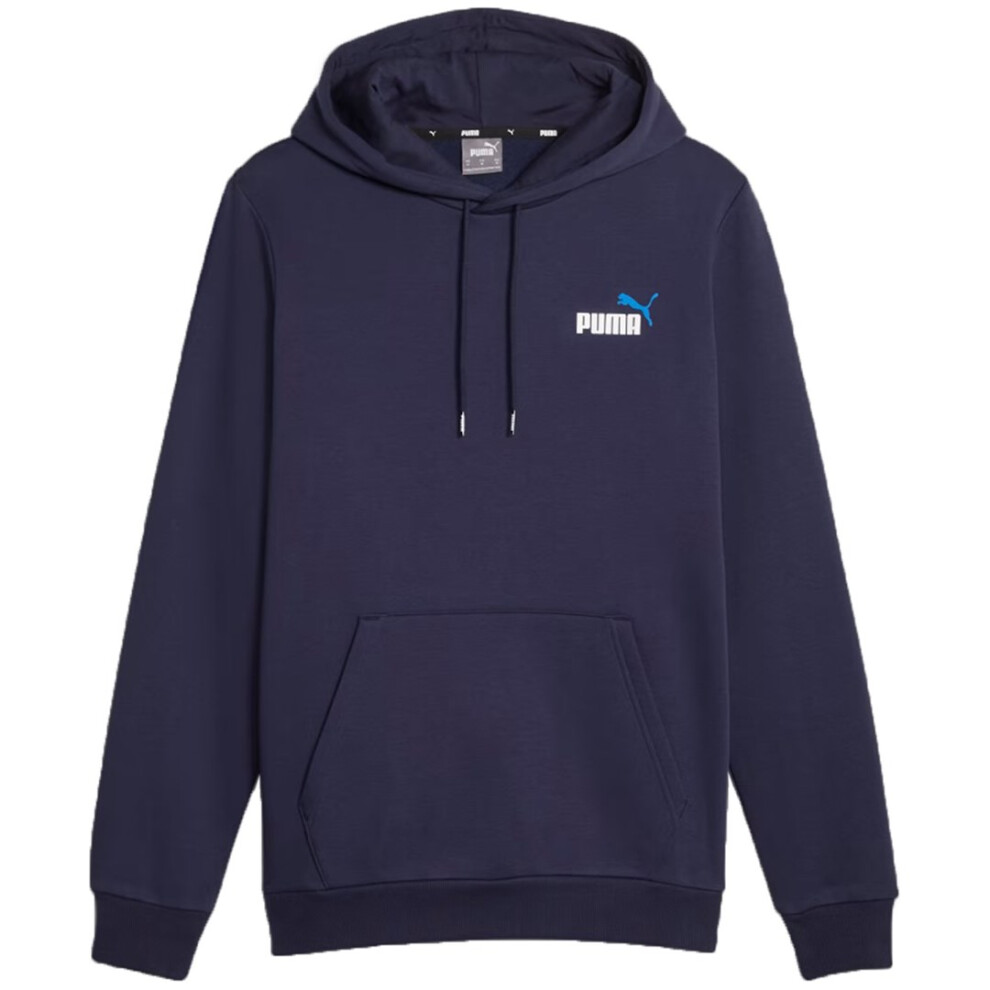 Men's Puma ESS+ 2 Col Small Logo Hoodie FL navy blue 674471 06