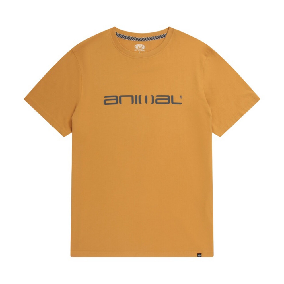 (L, Yellow) Animal Mens Classico Organic T-Shirt