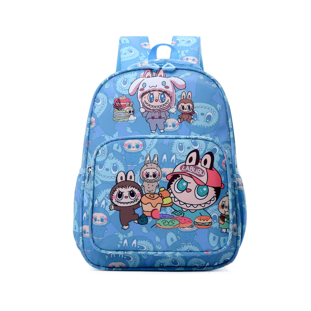 (Light Blue) Fun Kids Backpack Made From Nylon With Adorable Cartoon Characters