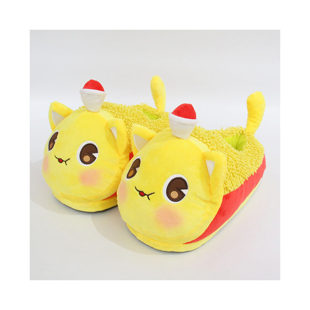 (French Fries) Cartoon Aphmau Stitch Cotton Shoes Indoor Warm Plush Slippers Comfortable Gift