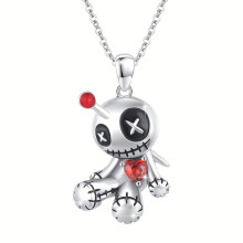 (Necklace) Unique Gothic Cursed Doll Necklace With Geometric Design And Creative Punk Charm