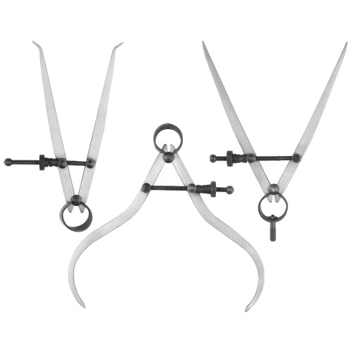 3 Spring Calliper Set, Divider, Internal, External