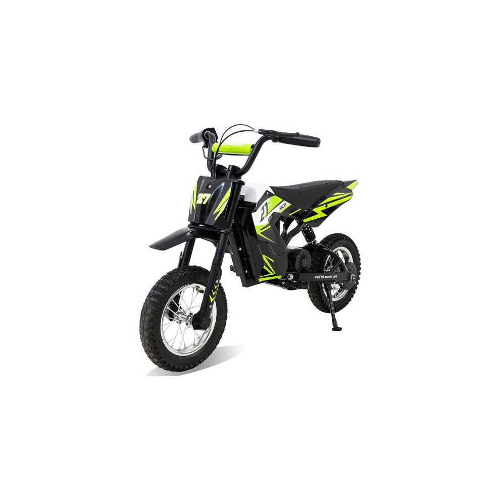(BLACK+GREEN) RCB R9X E-Bike, Powerful Motor Kids 3-12 Years Old