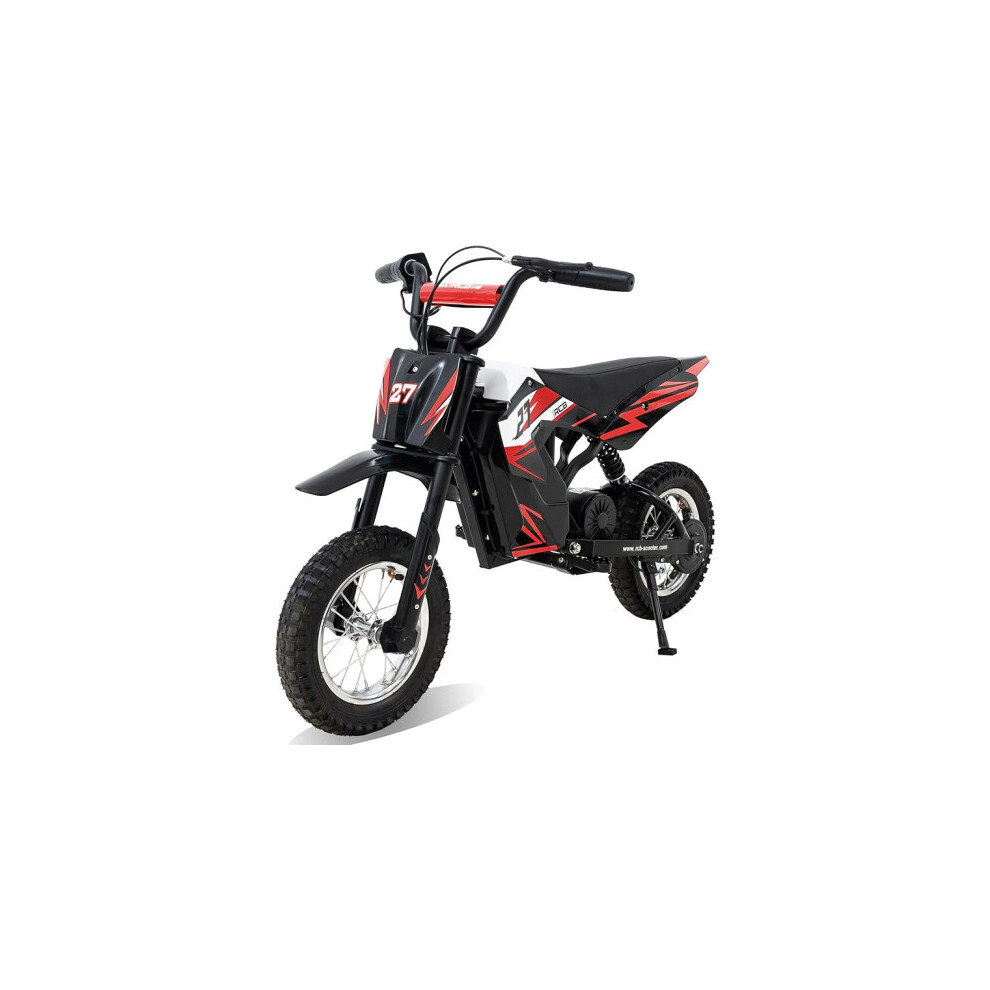 (BLACK+RED) RCB R9X E-Bike, Powerful Motor Kids 3-12 Years Old