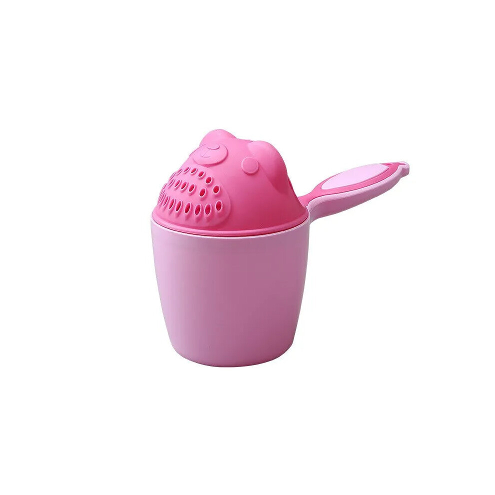 (Pink) Protect Baby Eyes Shampoo Rinse Cup Multifunctional Shower Tools