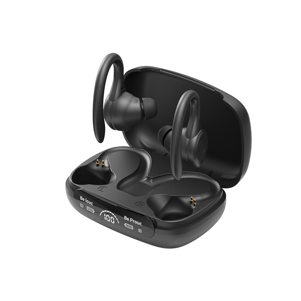 (Black) Wireless Bluetooth Headphones Stereo Earphones Inear Sports Earbuds Running Black