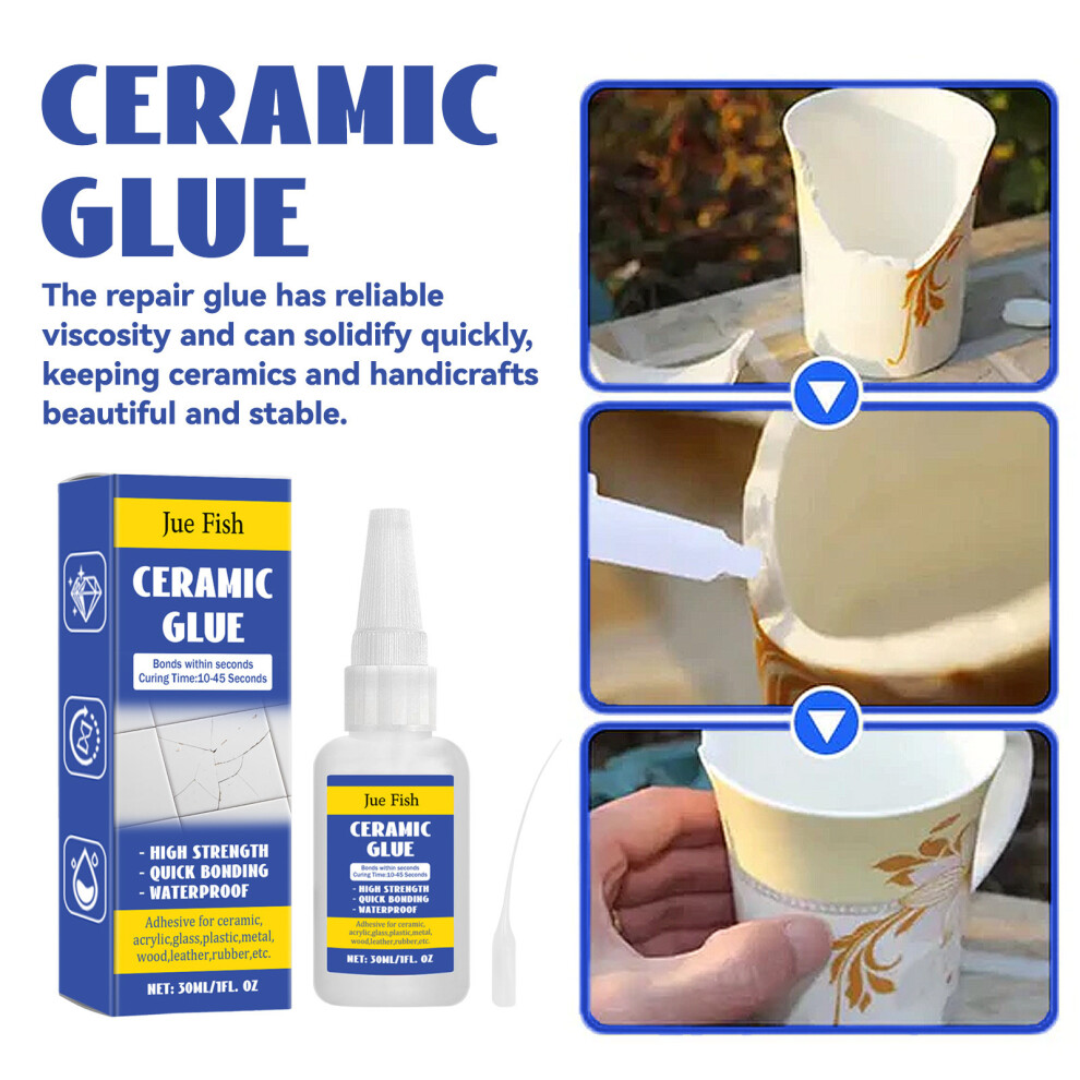 Glue Ceramic 30ml Porcelain Pottery Repair Strong Glue Home Tool Quick Mending