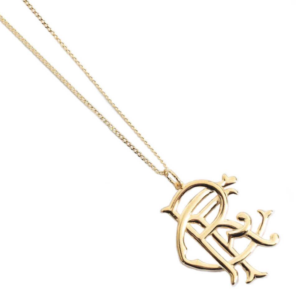 Rangers Fc 18Ct Gold Plated On Silver Crest Pendant & Chain Necklace Silver,Gold