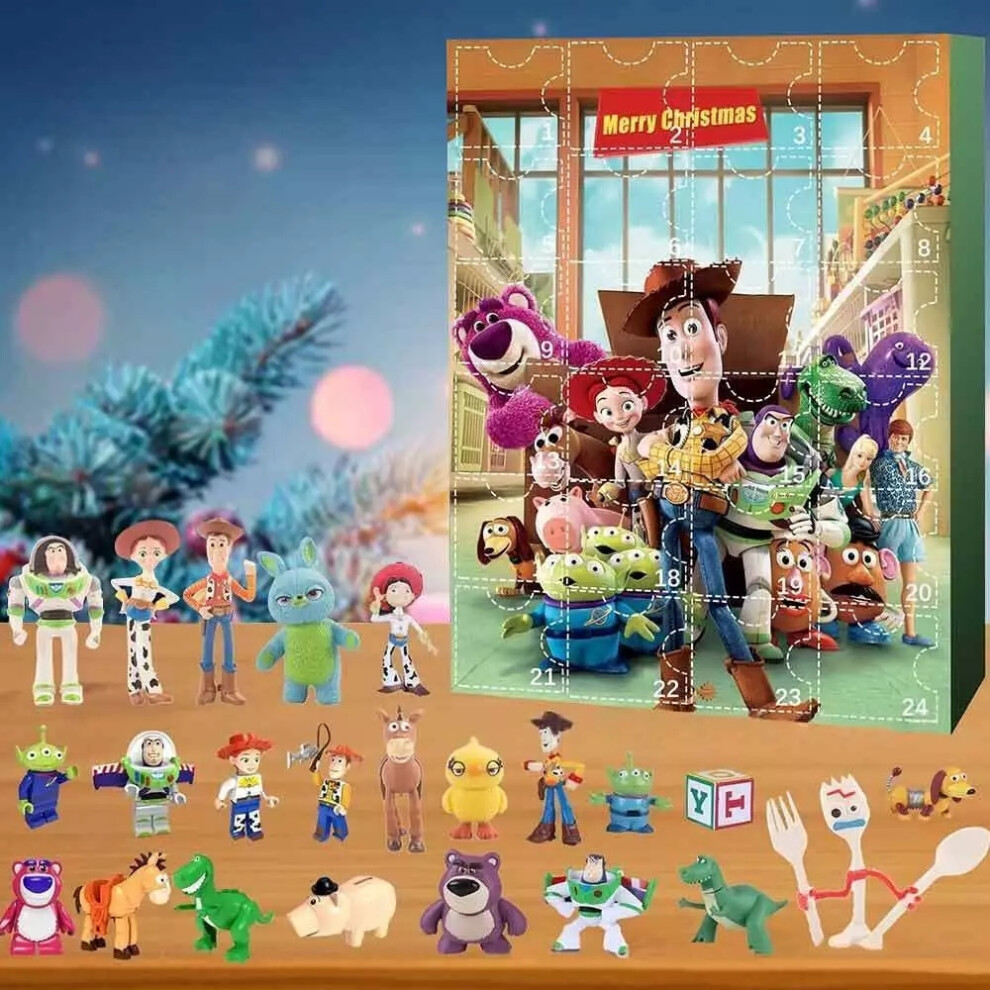 Christmas Advent Countdown Calendar 24 Days Xmas Toy Story Blind Box Toys Gift