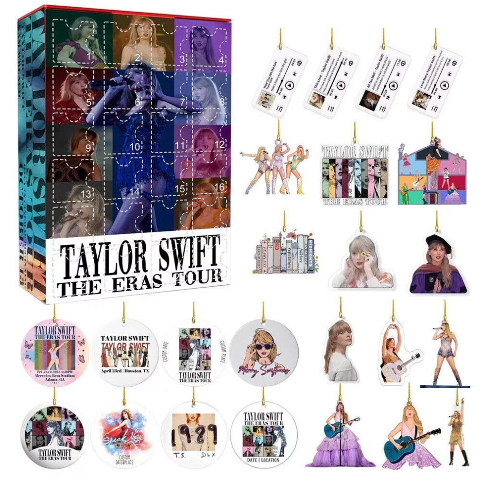 (C) Advent Calendar Christmas 24 Days Countdown Blind Box Taylor Swift Pendants