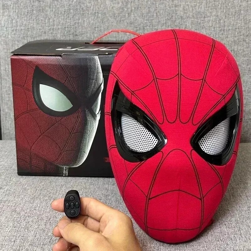 (Red (with Ring Remote Control)) Spiderman Mask with Ring Remote