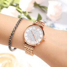ARMANI AR11244 WOMEN'S WATCH ROSE GOLD STRAP WHITE DIAL ROSE GOLD CASE