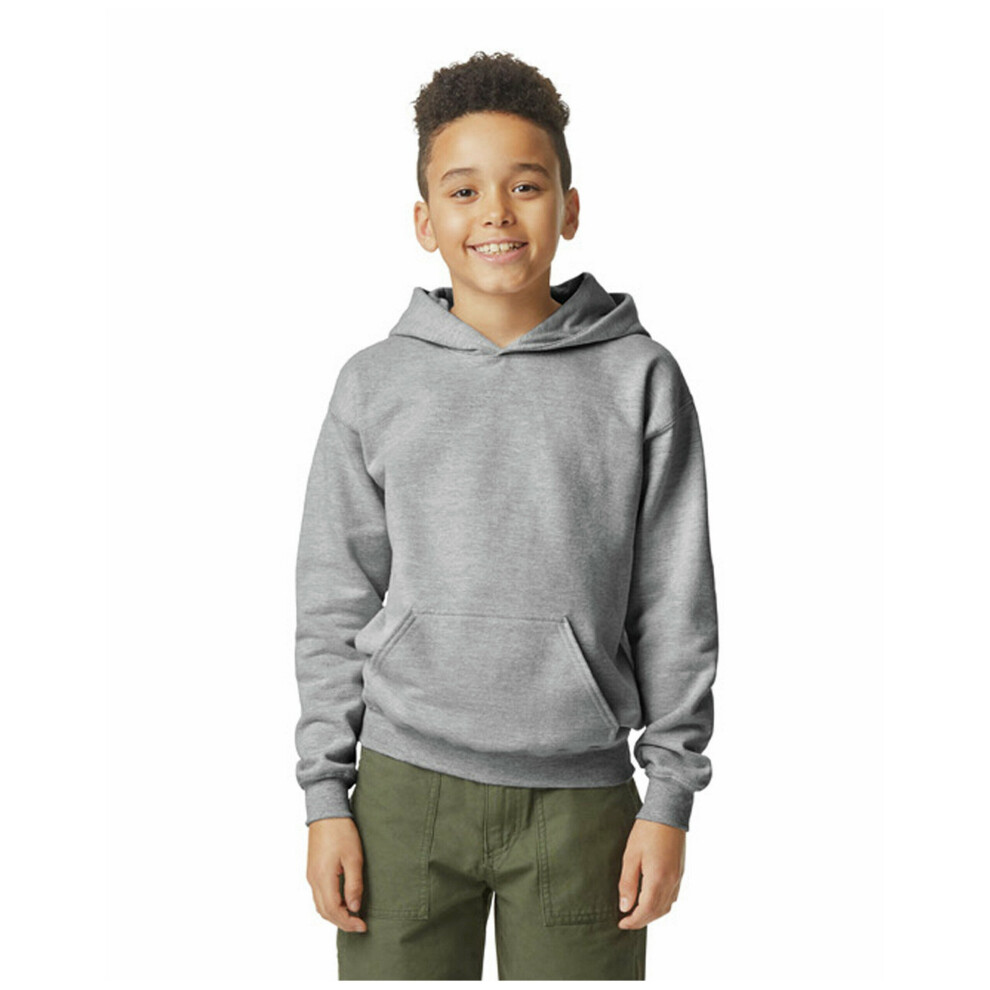 (7-8 Years, Sporty Grey) Gildan Childrens/Kids Softstyle Midweight Hoodie