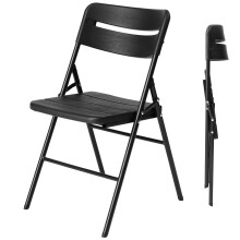 (Folding Black Chair) Heavy-Duty Picnic Folding Table Beer Bench Garden Folding Chair Portable Furniture Set