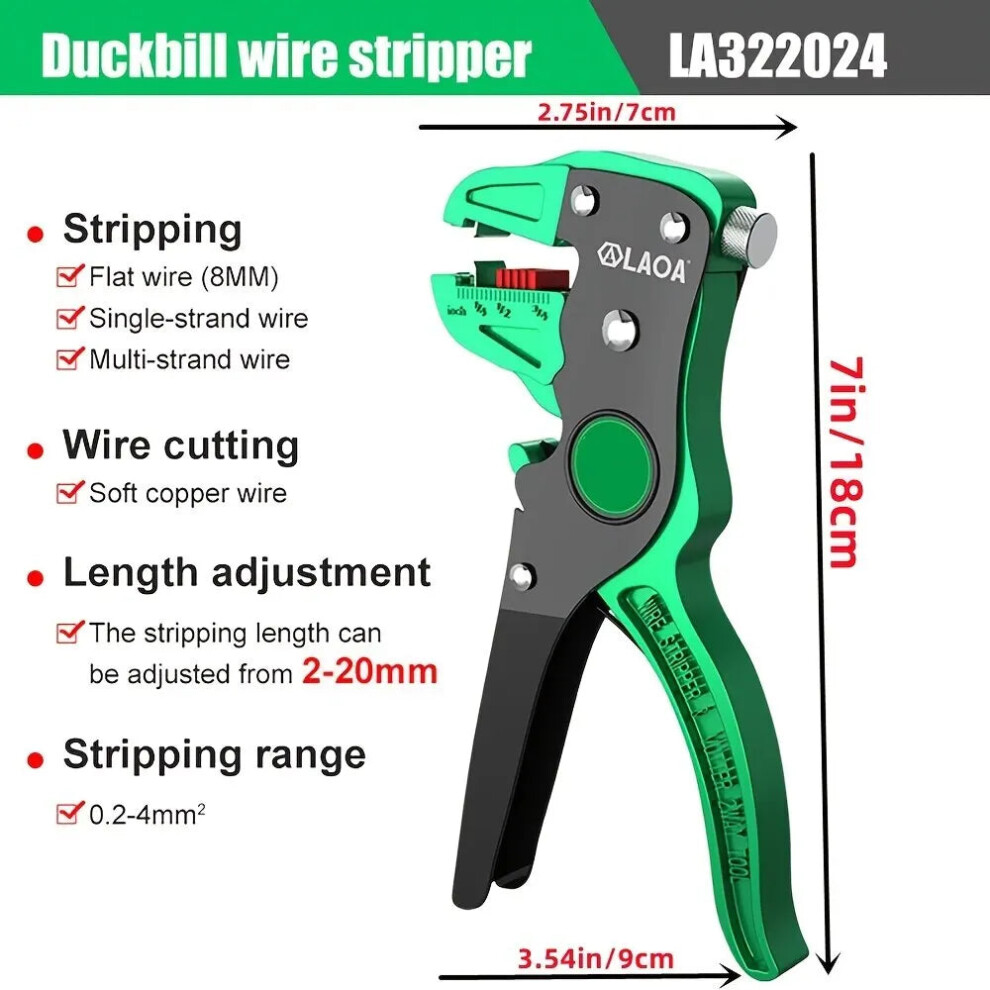 Laoa Automatic Wire Stripper Flatwire Cutter Stripping Plier 7006008712078