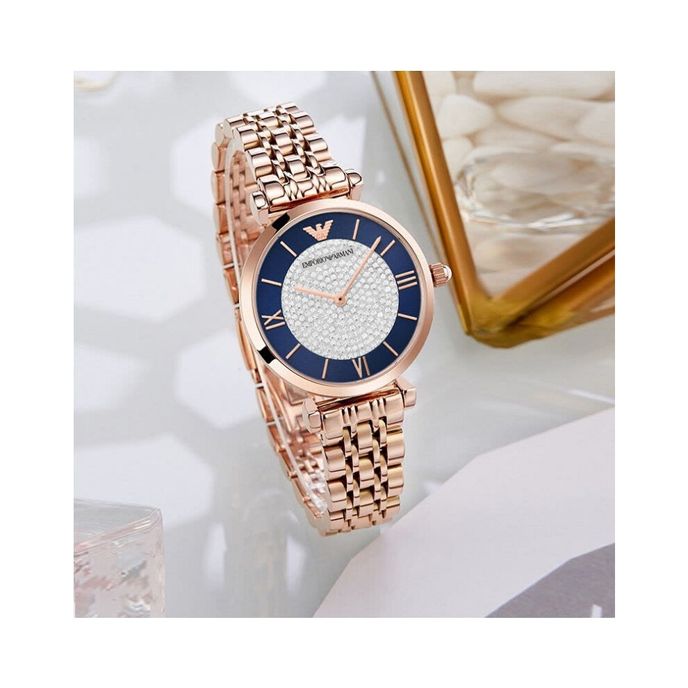 EMPORIO ARMANI AR11423 WOMEN'S WATCH ROSE GOLD STRAP ROSE GOLD DIAL