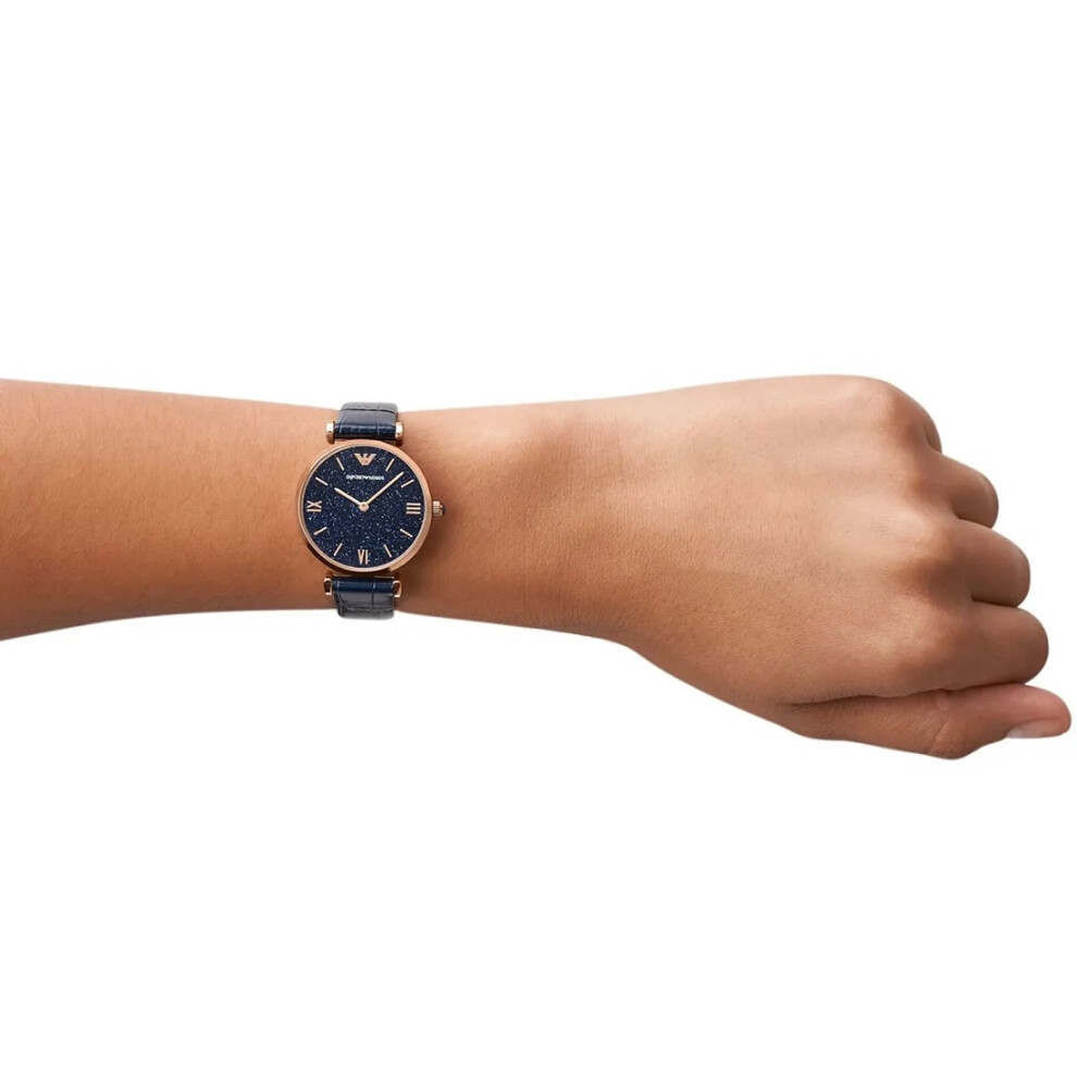EMPORIO ARMANI AR11424 WOMEN'S WATCH BLUE STRAP BLUE DIAL