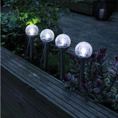 Solarize® 3 Pack Solar Cracked Glass Ball Lights 2