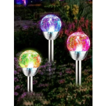 Solarize® 3 Pack Solar Cracked Glass Ball Lights