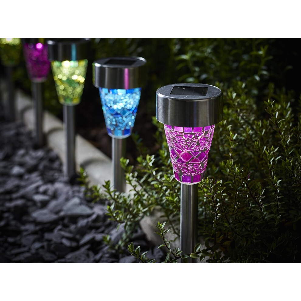 SolarizeÂ® 6 Pack Mosaic Solar Garden Stake Lights