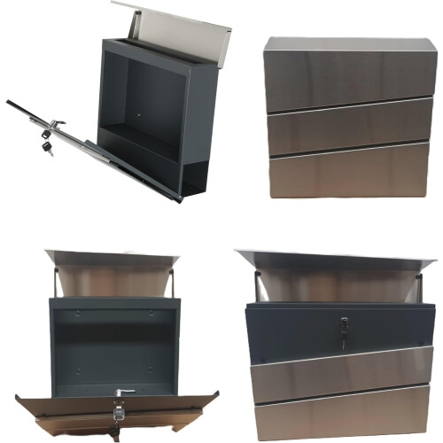 DWD® Sleek Modern Wall-Mounted Lockable Postbox