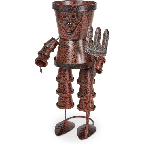 Garden Haven® Standing Pot Man Metal Planter